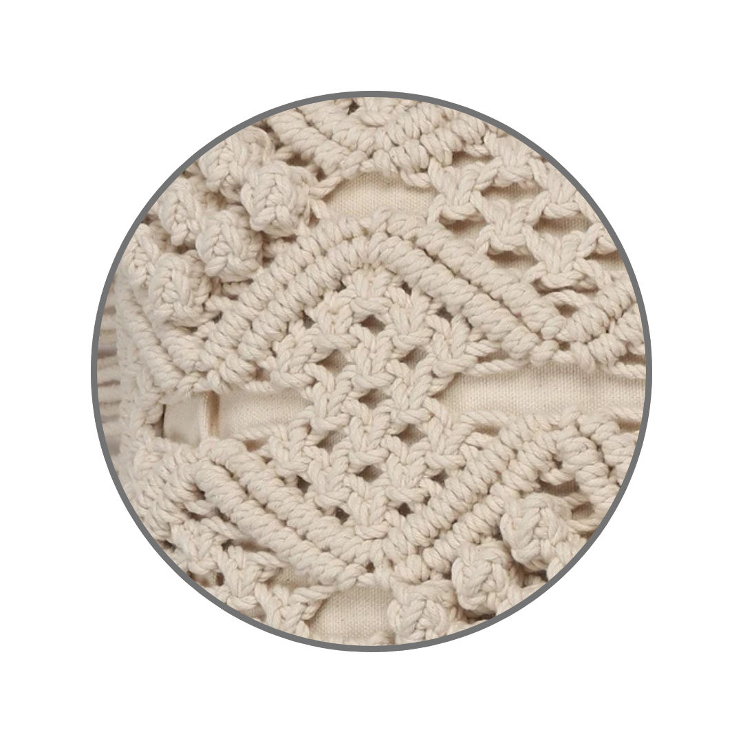 Urban modern Macrame Decorative Pillow Case